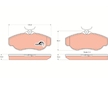Sada brzdových destiček, kotoučová brzda TRW GDB1156