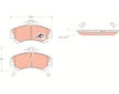 Sada brzdových destiček, kotoučová brzda TRW GDB1198
