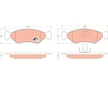 Sada brzdových destiček, kotoučová brzda TRW GDB1221