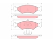 Sada brzdových destiček, kotoučová brzda TRW GDB1222