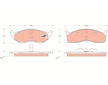 Sada brzdových destiček, kotoučová brzda TRW GDB1236