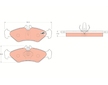Sada brzdových destiček, kotoučová brzda TRW GDB1262