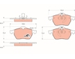 Sada brzdových destiček, kotoučová brzda TRW GDB1271
