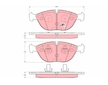 Sada brzdových destiček, kotoučová brzda TRW GDB1285