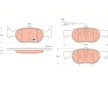 Sada brzdových destiček, kotoučová brzda TRW GDB1291