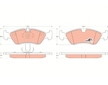 Sada brzdových destiček, kotoučová brzda TRW GDB1300