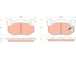 Sada brzdových destiček, kotoučová brzda TRW GDB1305