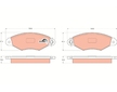 Sada brzdových destiček, kotoučová brzda TRW GDB1321