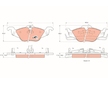 Sada brzdových destiček, kotoučová brzda TRW GDB1351
