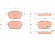 Sada brzdových destiček, kotoučová brzda TRW GDB1376