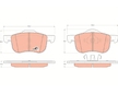 Sada brzdových destiček, kotoučová brzda TRW GDB1388