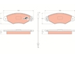 Sada brzdových destiček, kotoučová brzda TRW GDB1402