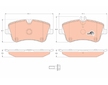 Sada brzdových destiček, kotoučová brzda TRW GDB1413