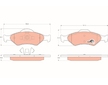 Sada brzdových destiček, kotoučová brzda TRW GDB1418