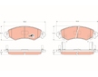 Sada brzdových destiček, kotoučová brzda TRW GDB1420