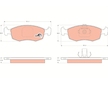 Sada brzdových destiček, kotoučová brzda TRW GDB1443