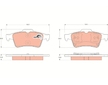 Sada brzdových destiček, kotoučová brzda TRW GDB1469