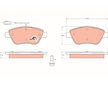 Sada brzdových destiček, kotoučová brzda TRW GDB1482