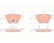 Sada brzdových destiček, kotoučová brzda TRW GDB1498