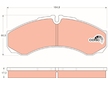 Sada brzdových destiček, kotoučová brzda TRW GDB1534