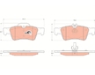 Sada brzdových destiček, kotoučová brzda TRW GDB1546