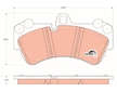 Sada brzdových destiček, kotoučová brzda TRW GDB1547