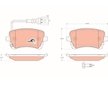 Sada brzdových destiček, kotoučová brzda TRW GDB1557