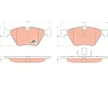 Sada brzdových destiček, kotoučová brzda TRW GDB1559