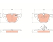 Sada brzdových destiček, kotoučová brzda TRW GDB1560