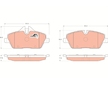 Sada brzdových destiček, kotoučová brzda TRW GDB1611