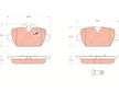 Sada brzdových destiček, kotoučová brzda TRW GDB1612