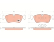 Sada brzdových destiček, kotoučová brzda TRW GDB1625