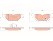 Sada brzdových destiček, kotoučová brzda TRW GDB1626