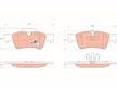 Sada brzdových destiček, kotoučová brzda TRW GDB1643