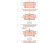 Sada brzdových destiček, kotoučová brzda TRW GDB1671