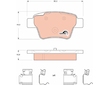 Sada brzdových destiček, kotoučová brzda TRW GDB1678
