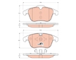 Sada brzdových destiček, kotoučová brzda TRW GDB1705