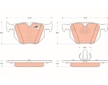 Sada brzdových destiček, kotoučová brzda TRW GDB1730