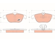 Sada brzdových destiček, kotoučová brzda TRW GDB1738