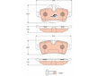 Sada brzdových destiček, kotoučová brzda TRW GDB1766