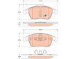 Sada brzdových destiček, kotoučová brzda TRW GDB1808