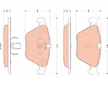 Sada brzdových destiček, kotoučová brzda TRW GDB1854