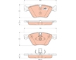 Sada brzdových destiček, kotoučová brzda TRW GDB1882