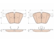 Sada brzdových destiček, kotoučová brzda TRW GDB1964