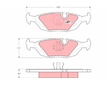 Sada brzdových destiček, kotoučová brzda TRW GDB299