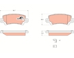Sada brzdových destiček, kotoučová brzda TRW GDB3289