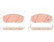 Sada brzdových destiček, kotoučová brzda TRW GDB3297