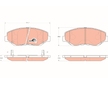 Sada brzdových destiček, kotoučová brzda TRW GDB3325