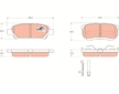 Sada brzdových destiček, kotoučová brzda TRW GDB3341