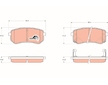 Sada brzdových destiček, kotoučová brzda TRW GDB3370